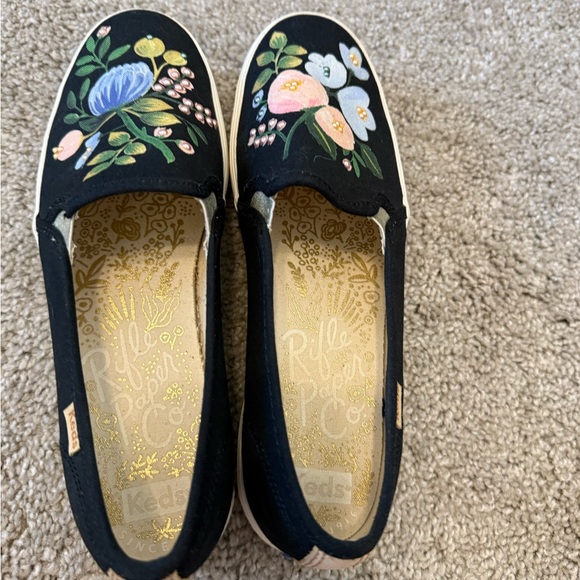 Keds Black Floral Slip-On Sneakers - Picture 3 of 3